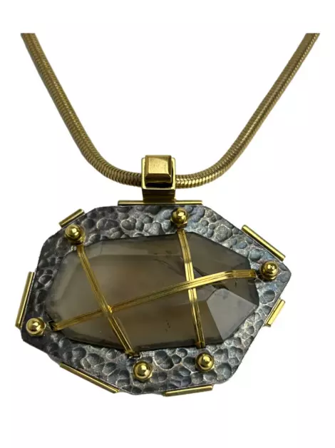 Colar Lanvin Pedra Dourado