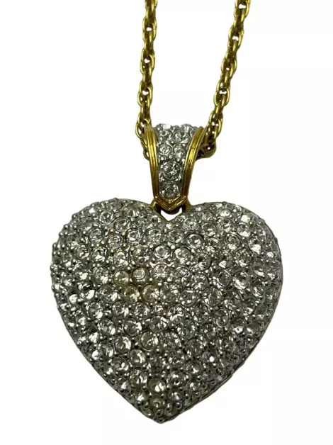 Colar Swarovski Heart Cristais