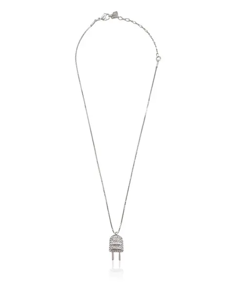 Colar Swarovski Pingente Cristal Prateado