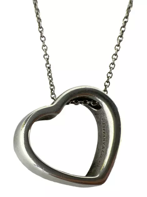Colar Tiffany & Co Geometric Heart Prata