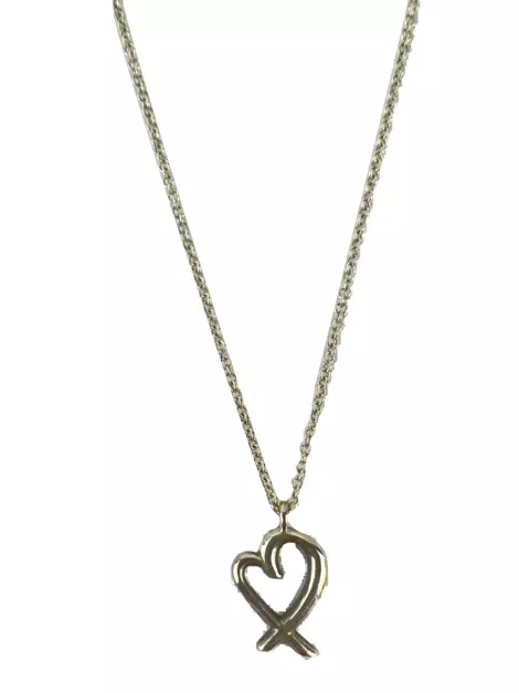 Colar Tiffany & Co Loving Heart Prata Vintage