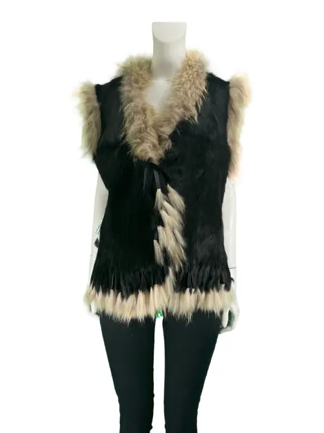 Colete Bella Pelle Fur Preto
