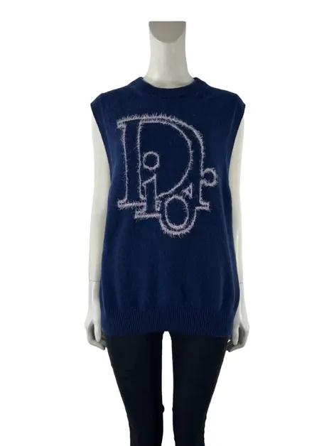 Colete Christian Dior Lã Azul