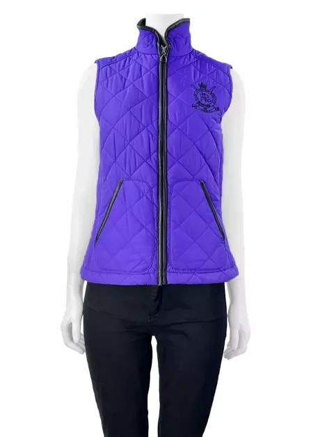 Colete Lauren Ralph Lauren Matelassê Roxo