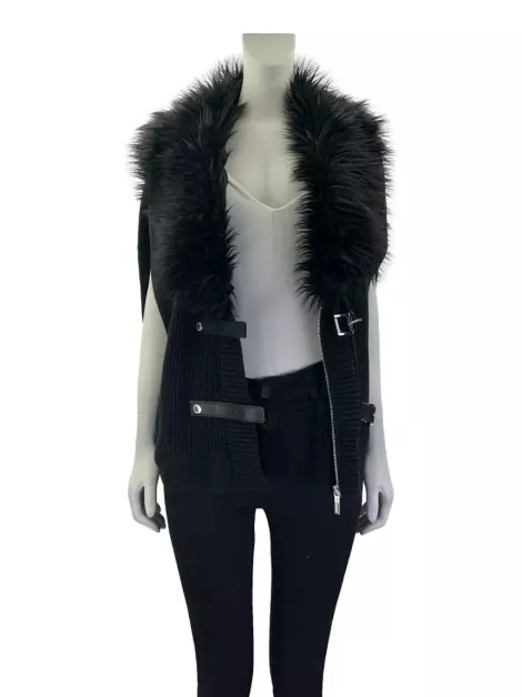 Colete Michael Michael Kors Canelado Preto