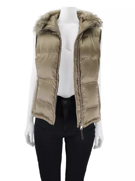 Colete Prada Vintage Nylon Bege