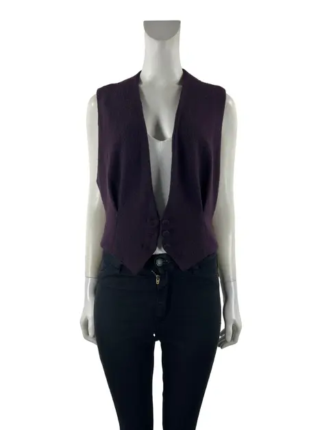 Colete Ralph Lauren Cashmere Roxo