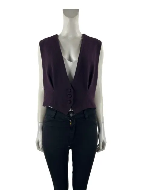 Colete Ralph Lauren Cashmere Roxo