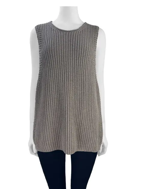 Colete Vince. Tricot Bege