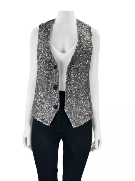 Colete Zadig & Voltaire Paetê Bicolor
