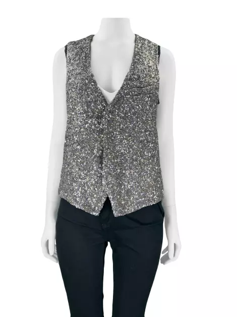 Colete Zadig & Voltaire Paetê Bicolor