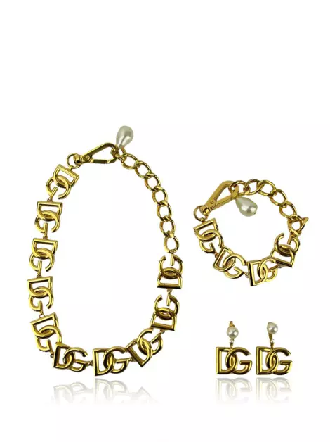 Conjunto Dolce & Gabbana DG Pearl Dourado