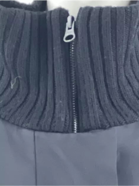 Corta Vento Eileen Fisher Alongado Preto