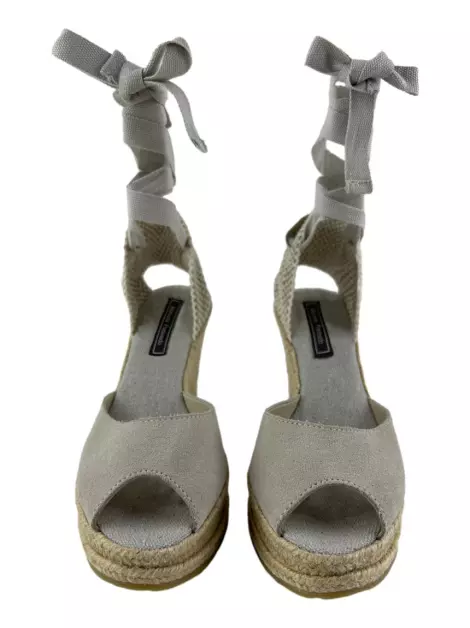 Espadrille Mariana Penteado Amarração Cinza