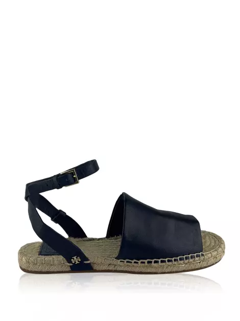 Espadrille Tory Burch Couro Preto