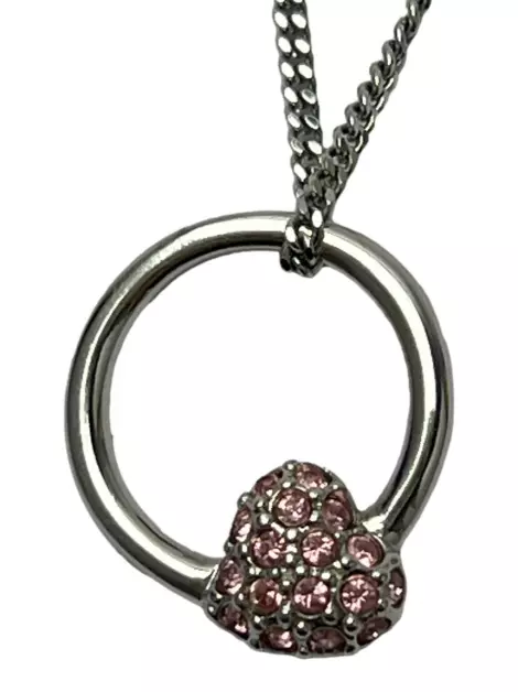 Gargantilha Swarovski Ring Heart Rosa