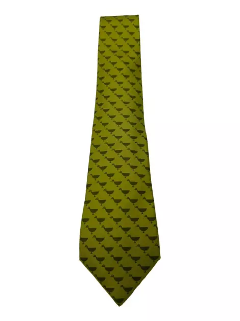 Gravata Hermès Patos Verde