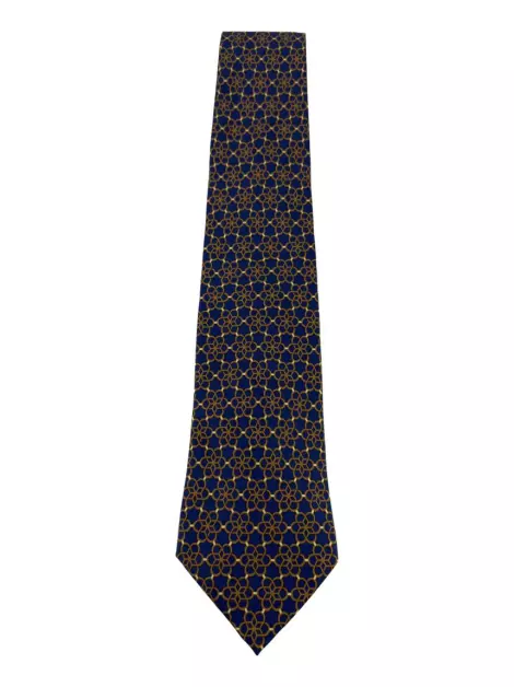 Gravata Hermès Seda Azul