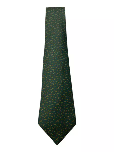 Gravata Hermès Seda Verde