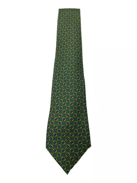Gravata Hermès Seda Verde