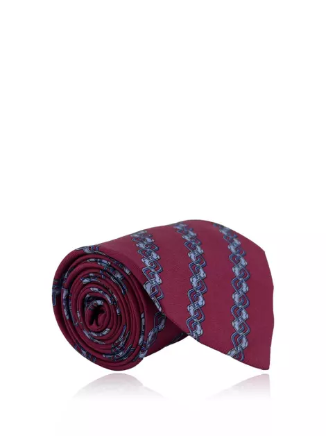 Gravata Hermès Seda Vermelha