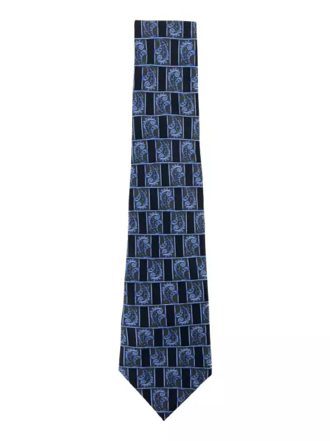 Gravata Lanvin Seda Estampa Azul