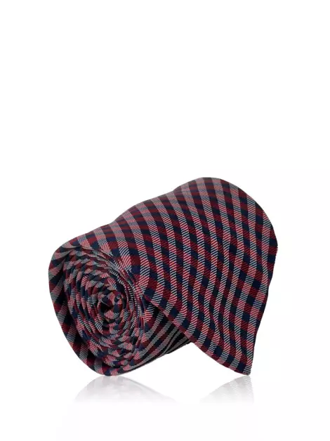 Gravata Nautica Seda Estampada