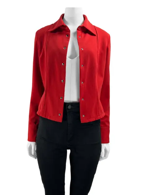 Jaqueta Gucci Tecido Vermelho Vintage