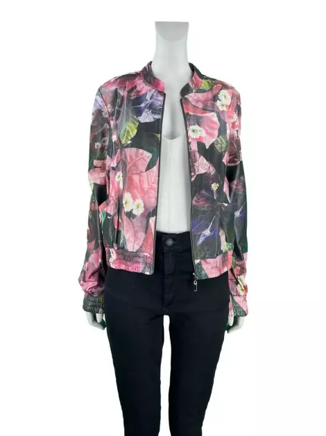 Jaqueta Isolda Couro Estampado