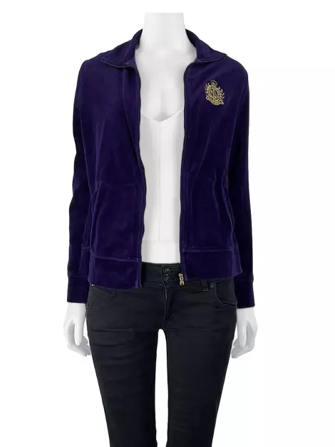 Jaqueta Lauren Ralph Lauren Veludo Roxo