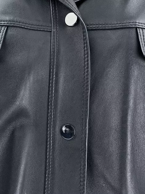 Jaqueta Massimo Dutti Couro Preto