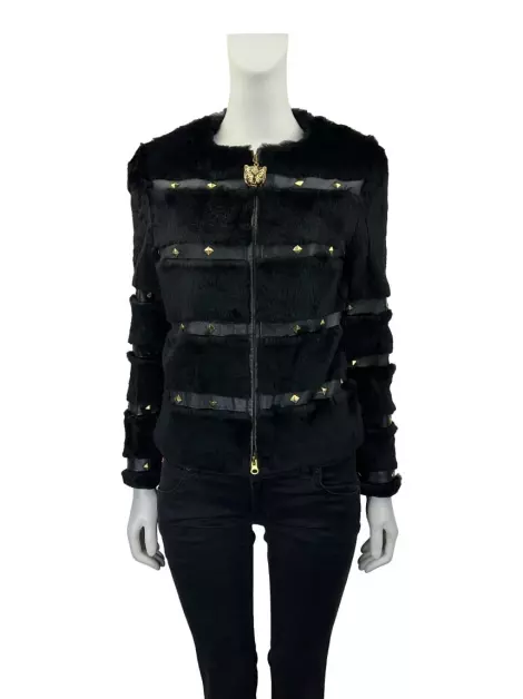 Jaqueta Roberto Cavalli Fur Preta
