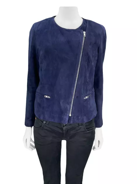 Jaqueta Sandro Suede Azul
