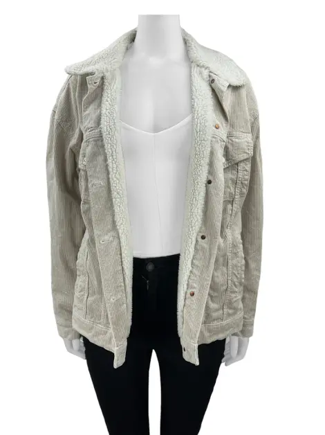 Jaqueta Seven For All Mankind Easy Jacket Fur Off-White