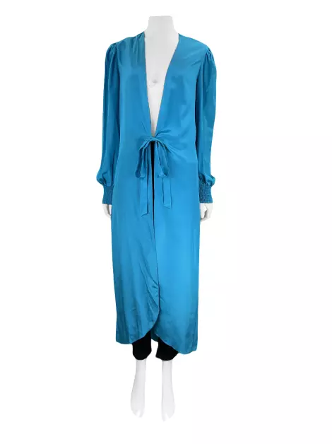 Kimono Adriana Degreas Seda Azul