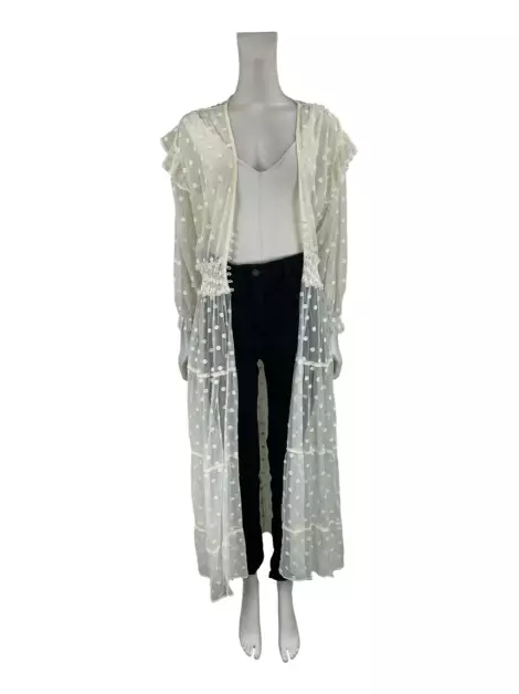 Kimono byNV Texturizado Poá Off White