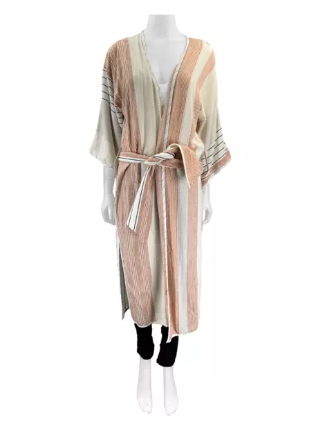 Kimono Cris Barros Tecido Bicolor