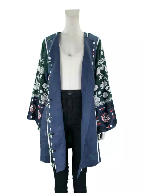 Kimono Eres By Vita Kin Texturizado Azul