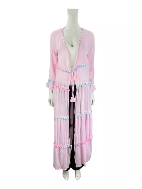 Kimono Mariana Penteado Camadas Rosa