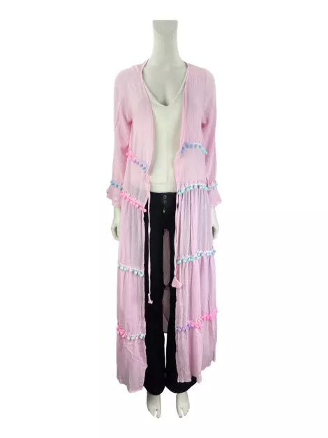 Kimono Mariana Penteado Camadas Rosa