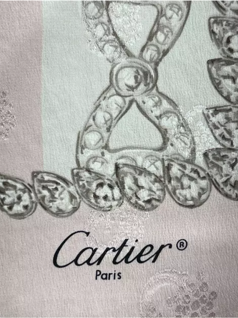 Lenço Cartier Seda Estampado