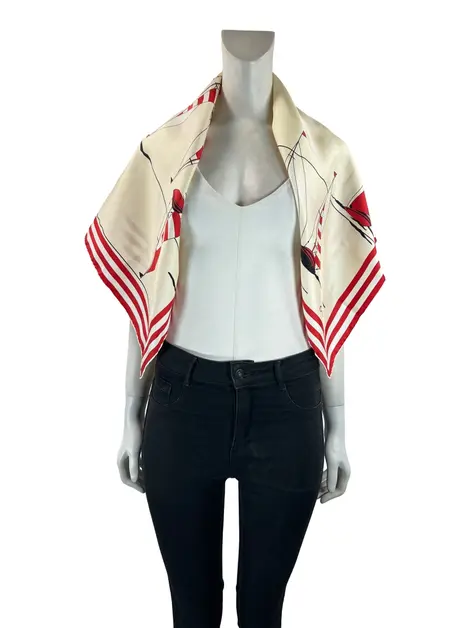 Lenço Gucci Sailboat Seda Estampado