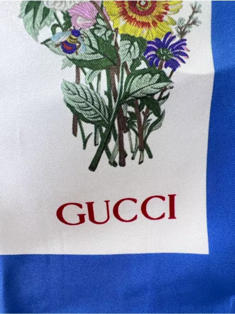Lenço Gucci Seda Estampado