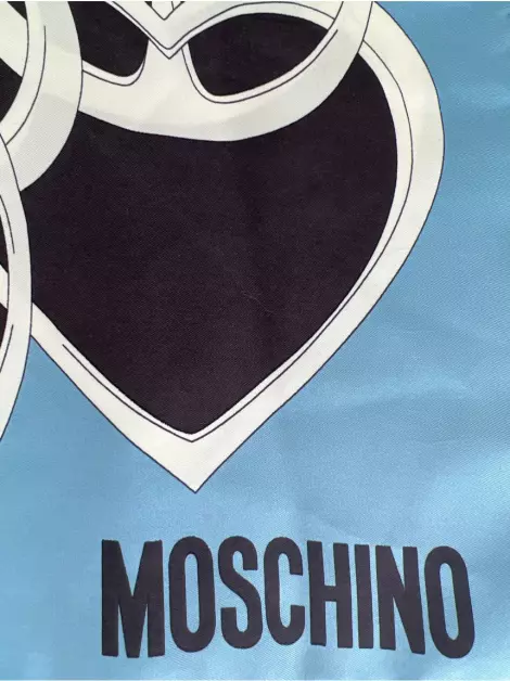 Lenço Moschino Seda Azul