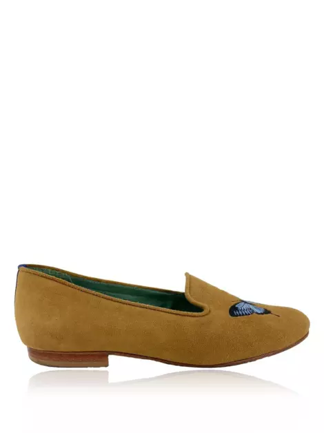 Loafer Blue Bird Borboleta Suede Marrom