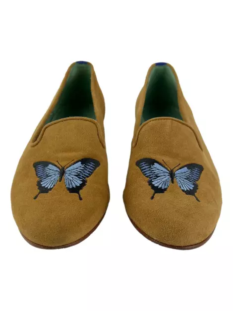 Loafer Blue Bird Borboleta Suede Marrom