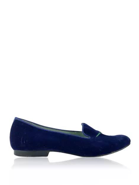 Loafer Blue Bird Veludo Azul Marinho