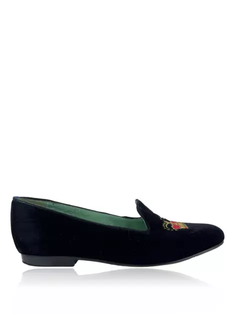 Loafer Blue Bird Veludo Preto