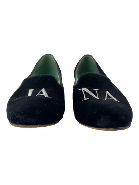 Loafer Blue Bird Veludo Preto