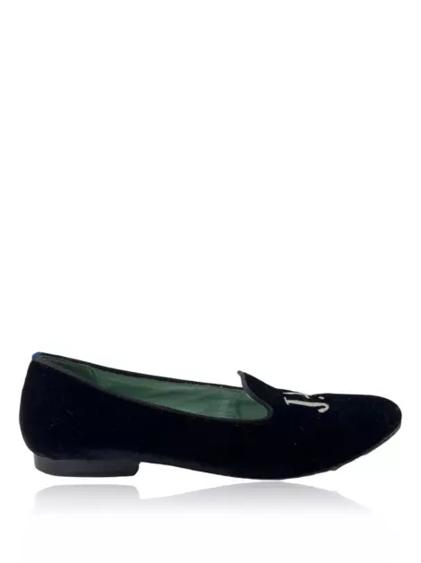 Loafer Blue Bird Veludo Preto